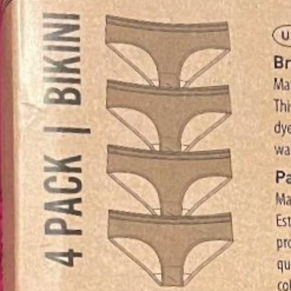 BRAND NEW ~ CRANE ~ 4 PACK ~ LADIES ECO BIKINI UNDERWEAR UNDIES ~ SIZE L / LARGE - Picture 13 of 16